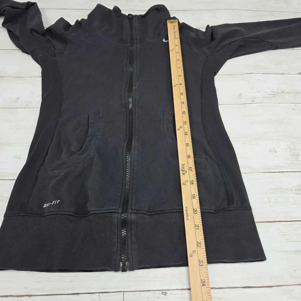 Nike Dri-FIT Full Zip Track Jacket Mock Neck Womens Small Black 586634 010